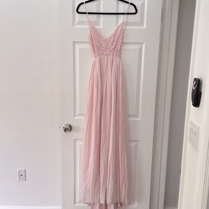 Light Pink Backless Gown Size Medium